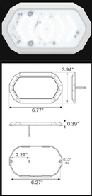 (ETA 4-5 WEEKS TO SHIP) 08-008-169 LIGHT, DOME, SURF MOUNT, LED, DIMMABLE, WHITE, 36 LED (IDOT) - buspartexperts.com