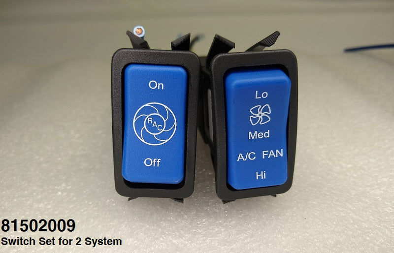 81502009 RIFLED AIR CONDITIONING DUAL A/C SWITCH C2 BLUE WITH HARNESS ...