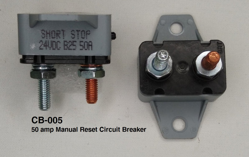 CB-005   CIRCUIT BREAKER 50AMP MANUAL RESET - buspartexperts.com