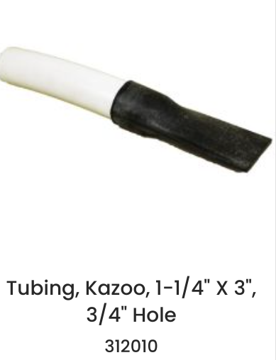 312010 Tubing, Kazoo, 1-1/4" X 3", 3/4" Hole - buspartexperts.com