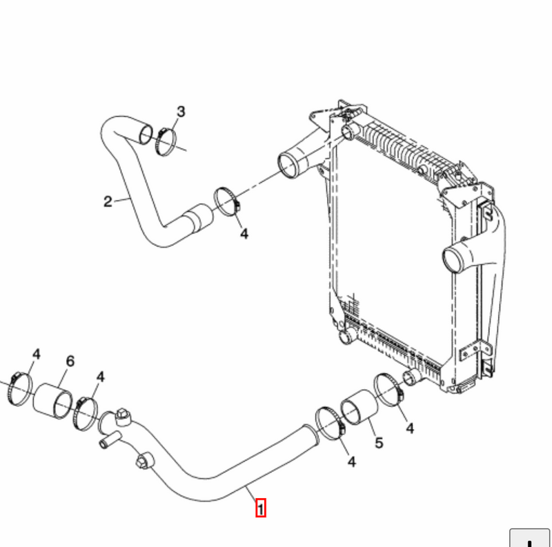 A05-30691-000 ASSY-PIPE,LWR RAD,B2,ISB10 - buspartexperts.com