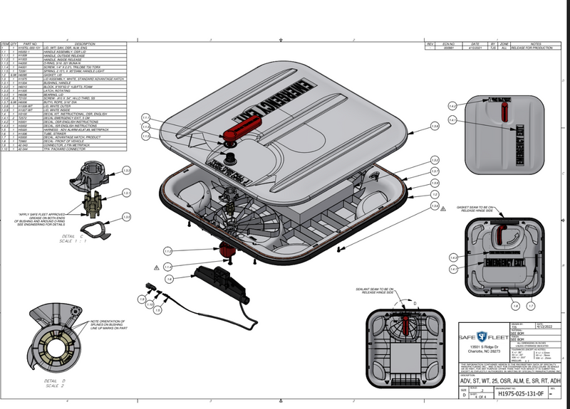 H1975-025-131-0F HATCH (3-4 WEEK ETA TO SHIP) - buspartexperts.com