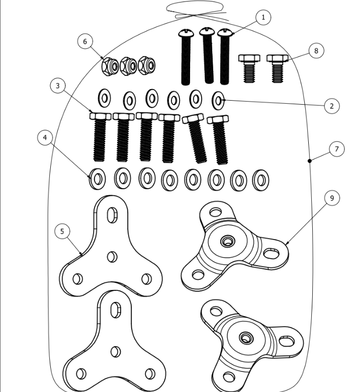 RPS SCR7200 KIT-MOUNTING HARDWARE C2 - buspartexperts.com