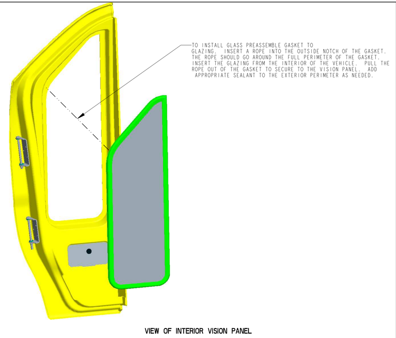 (MUST BUY QTY 2 SOLD IN QTY 2 ONLY) ABP N60B 80450049 GLASS, BUS, HIGH VISI - buspartexperts.com