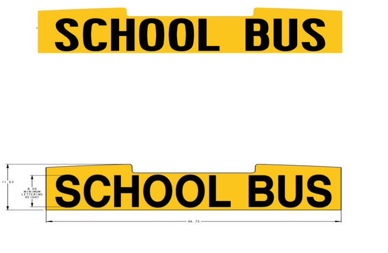 TBB 163229 LABEL SCHOOL BUS C2 REAR RYL
