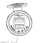 TBB 222040 OUTLET ASM 2PORT USB MITO (ETA TO SHIP 3-5 DAYS) - buspartexperts.com