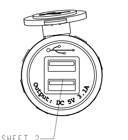 TBB 222040 OUTLET ASM 2PORT USB MITO (ETA TO SHIP 3-5 DAYS) - buspartexperts.com