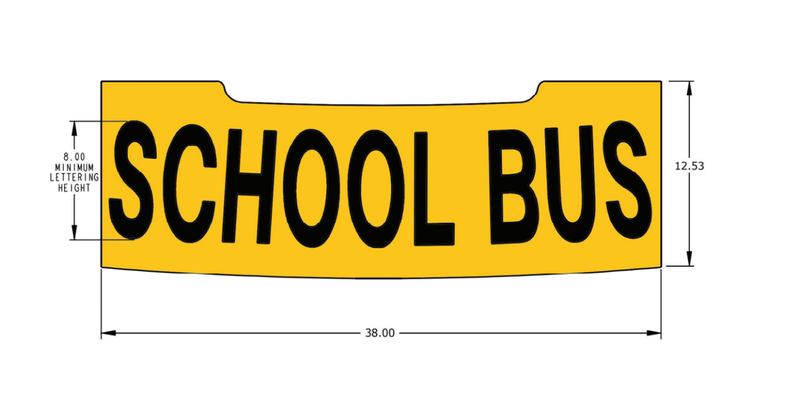 TBB 163225 LABEL SCHOOL BUS C2 FRT RYL