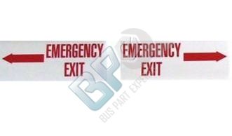 5033 ELKHART DECAL - EMERGENCY EXIT - LEFT ONLY - buspartexperts.com