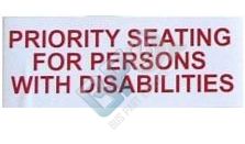 5036 ELKHART DECAL - PRIORITY SEATING FOR PERSONS WITH DISABILITIES - buspartexperts.com