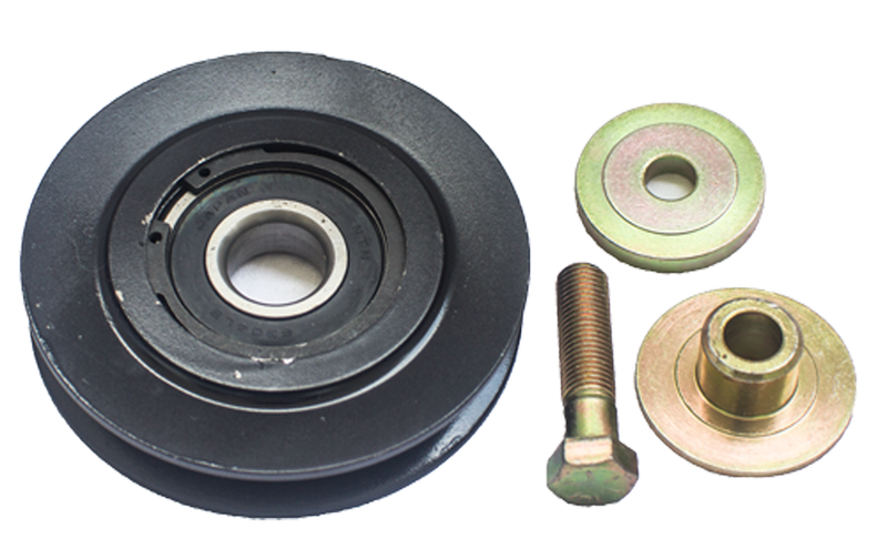 711029 PULLEY, IDLER, 4.00 DIA, SINGLE 1/2 GRV, W/BOLT, BUSHING AND SPACER REPLACEMENT OF 711036 - buspartexperts.com