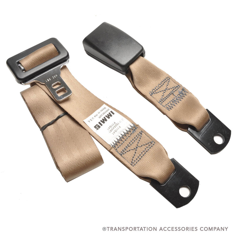 F111541 PASSENGER SEAT BELT LAP FOR IMMI SEAT IN TAN