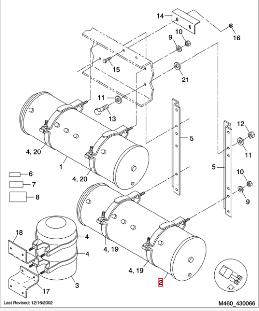 A   680 432 09 01 TANK-AIR,SPLIT,1730,W CHECK Vlv (note) - buspartexperts.com